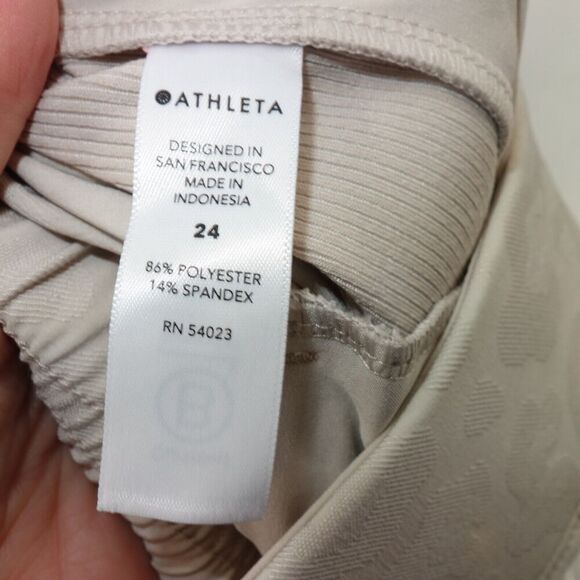 NEW Athleta Brooklyn Textured Joggers Pants Beige Tan Women's Plus Size 24 - Picture 12 of 13